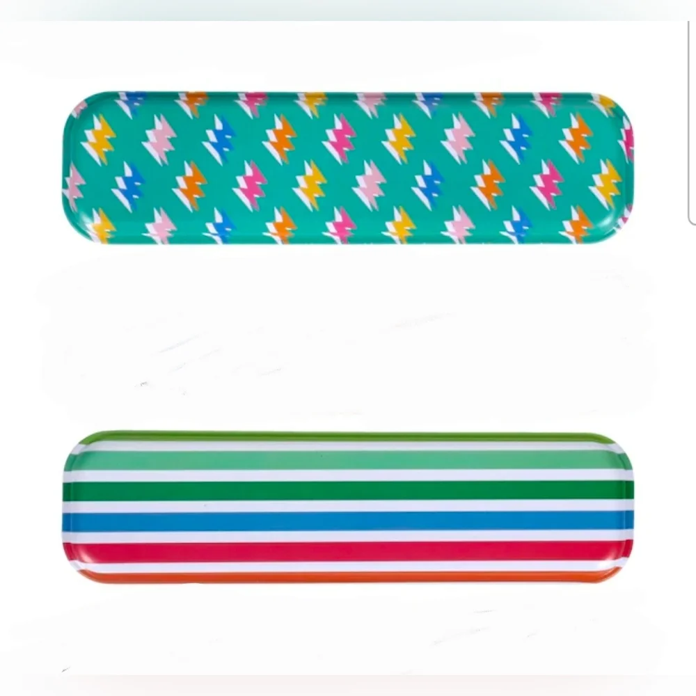 Colorful Patterned Tin Pencil Cases - Set of 5 BNIB